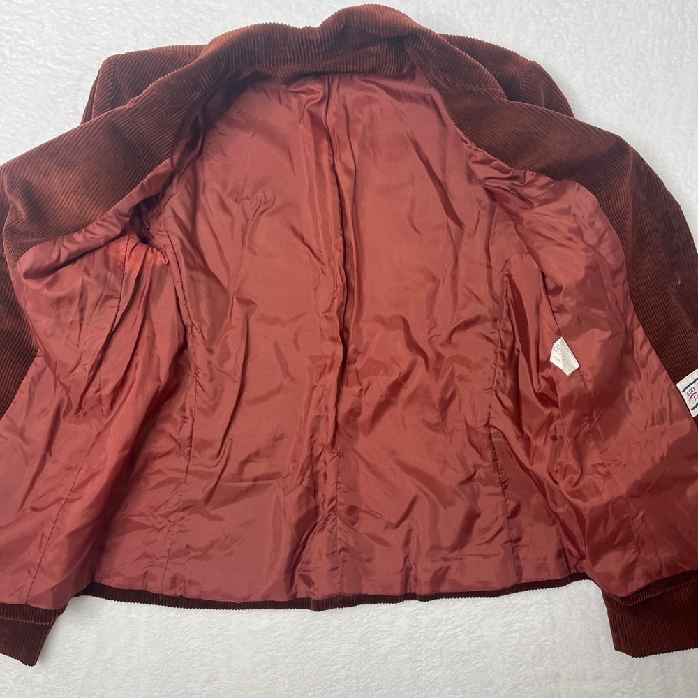 Avon Fashions Vintage Sz 9/10 Brown Corduroy Blazer Professor Academia Cottage - Picture 8 of 14